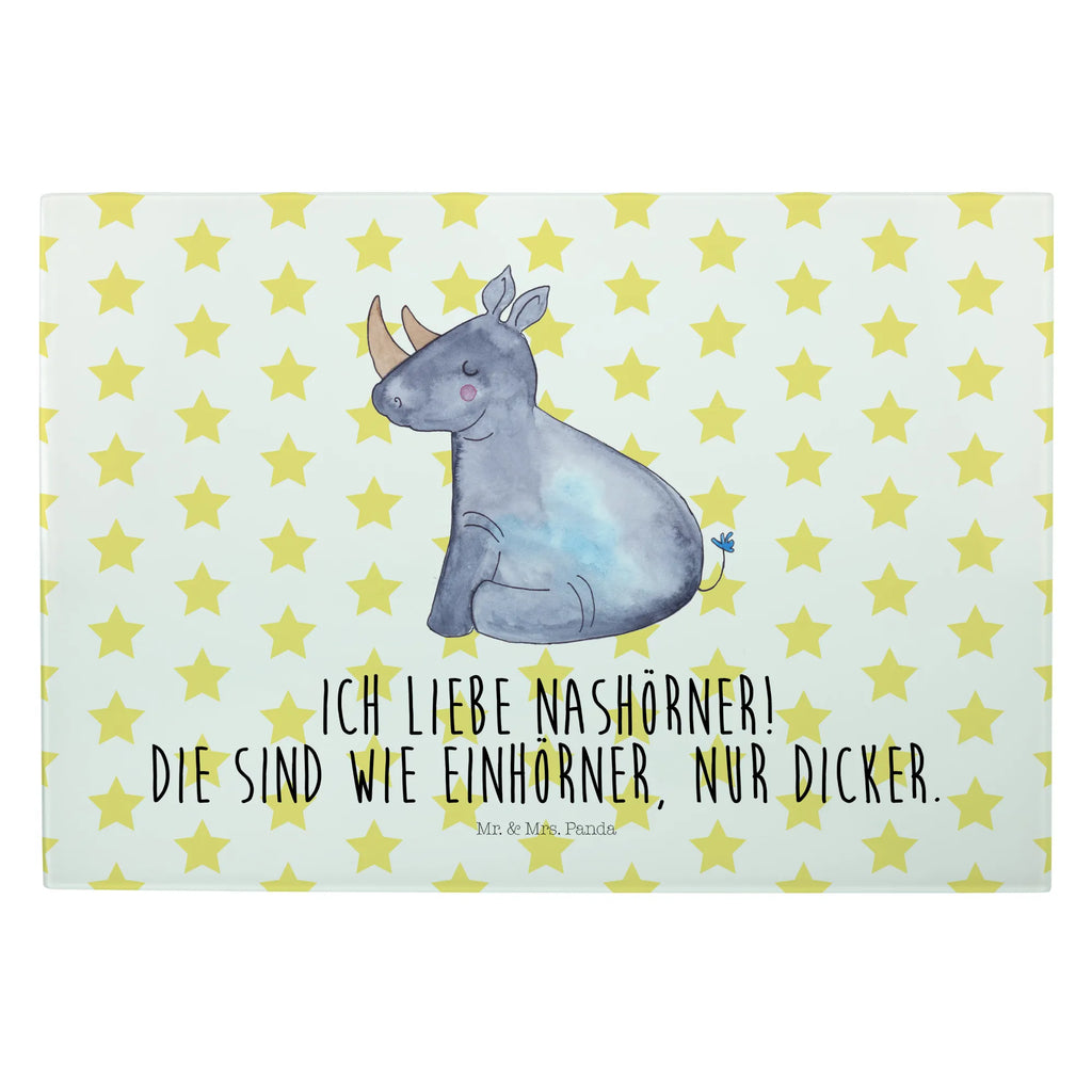 Glasschneidebrett Einhorn Nashorn Glasschneidebrett, Schneidebrett, Einhorn, Einhörner, Einhorn Deko, Unicorn, Regenbogen, witzig, lustig, Zoo, Glitzer, Einhornpower, Erwachsenwerden, Nashorn, Nashörner