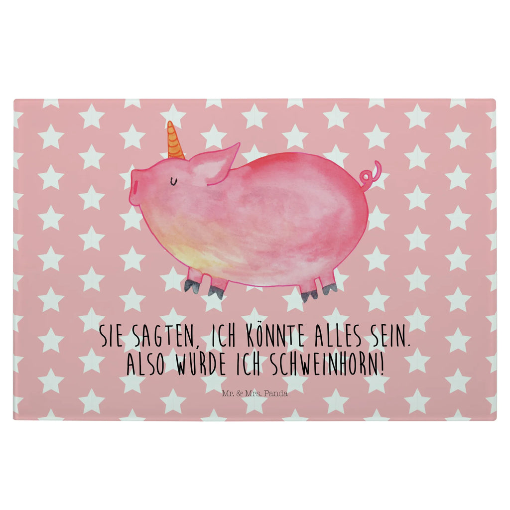 Glasschneidebrett Einhorn Schwein Glasschneidebrett, Schneidebrett, Einhorn, Einhörner, Einhorn Deko, Pegasus, Unicorn, Party, Spaß, Schwein, Schweinhorn, Bauer, witzig. lustig, Spruch, geschenk, Pig, Piggy, funny, english, englisch