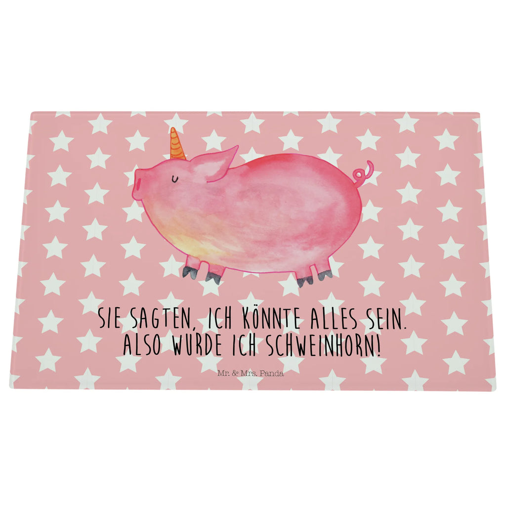 Glasschneidebrett Einhorn Schwein Glasschneidebrett, Schneidebrett, Einhorn, Einhörner, Einhorn Deko, Pegasus, Unicorn, Party, Spaß, Schwein, Schweinhorn, Bauer, witzig. lustig, Spruch, geschenk, Pig, Piggy, funny, english, englisch