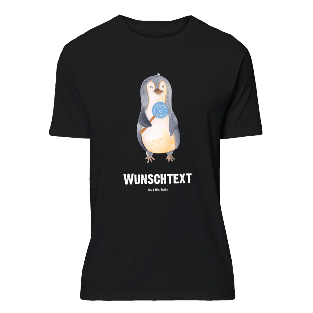 Personalisiertes T-Shirt Pinguin Lolli T-Shirt Personalisiert, T-Shirt mit Namen, T-Shirt mit Aufruck, Männer, Frauen, Wunschtext, Bedrucken, Pinguin, Pinguine, Lolli, Süßigkeiten, Blödsinn, Spruch, Rebell, Gauner, Ganove, Rabauke