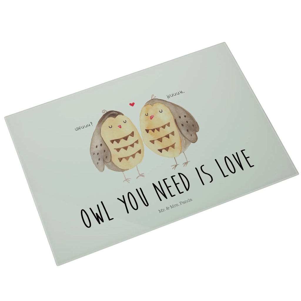 Glasschneidebrett Eulen Liebe Glasschneidebrett, Schneidebrett, Eule, Eule Deko, Liebe, Hochzeit Spruch, Owl, All you need is love, Liebe Spruch, Freundin Geschenk, Freund, Wortspiel lustig