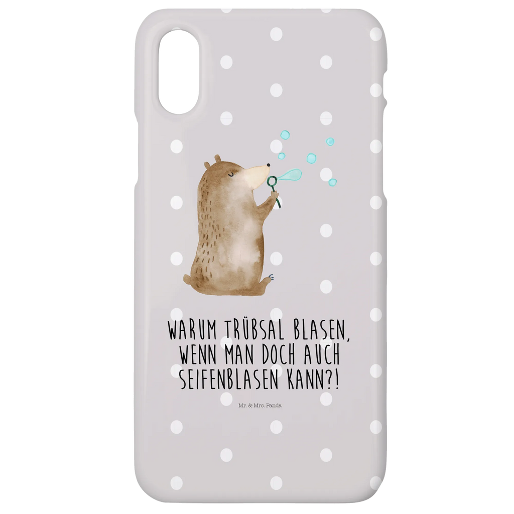 Handyhülle Bär Seifenblasen Handyhülle, Handycover, Cover, Handy, Hülle, Iphone 10, Iphone X, Bär, Teddy, Teddybär, Seifenblasen Bär Lustig Sein Glücklich Traurig Happy