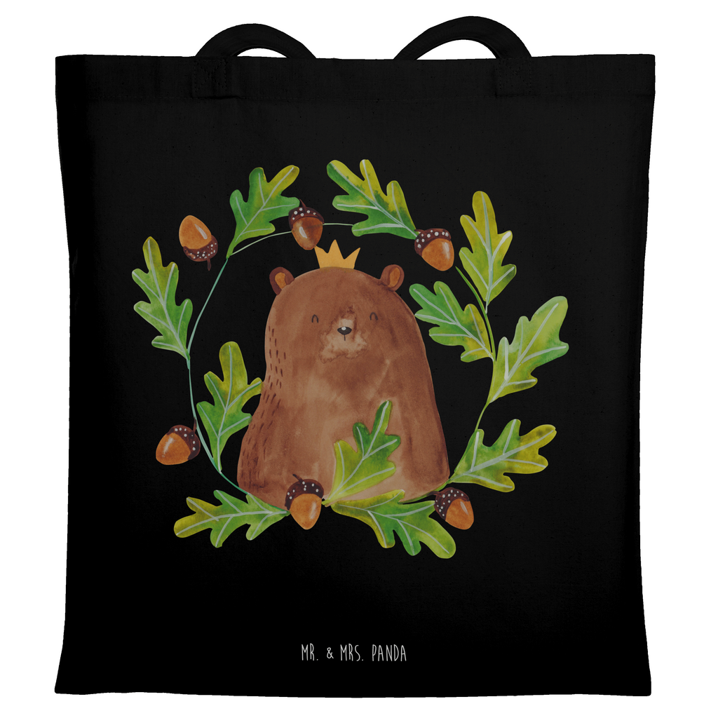 Tragetasche Bär König Beuteltasche, Beutel, Einkaufstasche, Jutebeutel, Stoffbeutel, Tasche, Shopper, Umhängetasche, Strandtasche, Schultertasche, Stofftasche, Tragetasche, Badetasche, Jutetasche, Einkaufstüte, Laptoptasche, Bär, Teddy, Teddybär, Papa, Papa Bär, bester Vater, bester Papa, weltbester Papa, Vatertag, Vater, Dad, Daddy, Papi