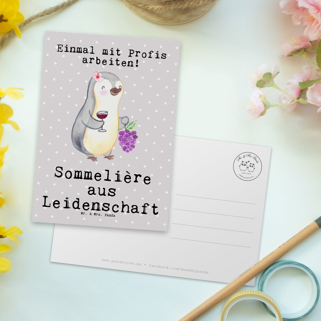 Postkarte Sommelière aus Leidenschaft Postkarte, Karte, Geschenkkarte, Grußkarte, Einladung, Ansichtskarte, Geburtstagskarte, Einladungskarte, Dankeskarte, Ansichtskarten, Einladung Geburtstag, Einladungskarten Geburtstag, Beruf, Ausbildung, Jubiläum, Abschied, Rente, Kollege, Kollegin, Geschenk, Schenken, Arbeitskollege, Mitarbeiter, Firma, Danke, Dankeschön