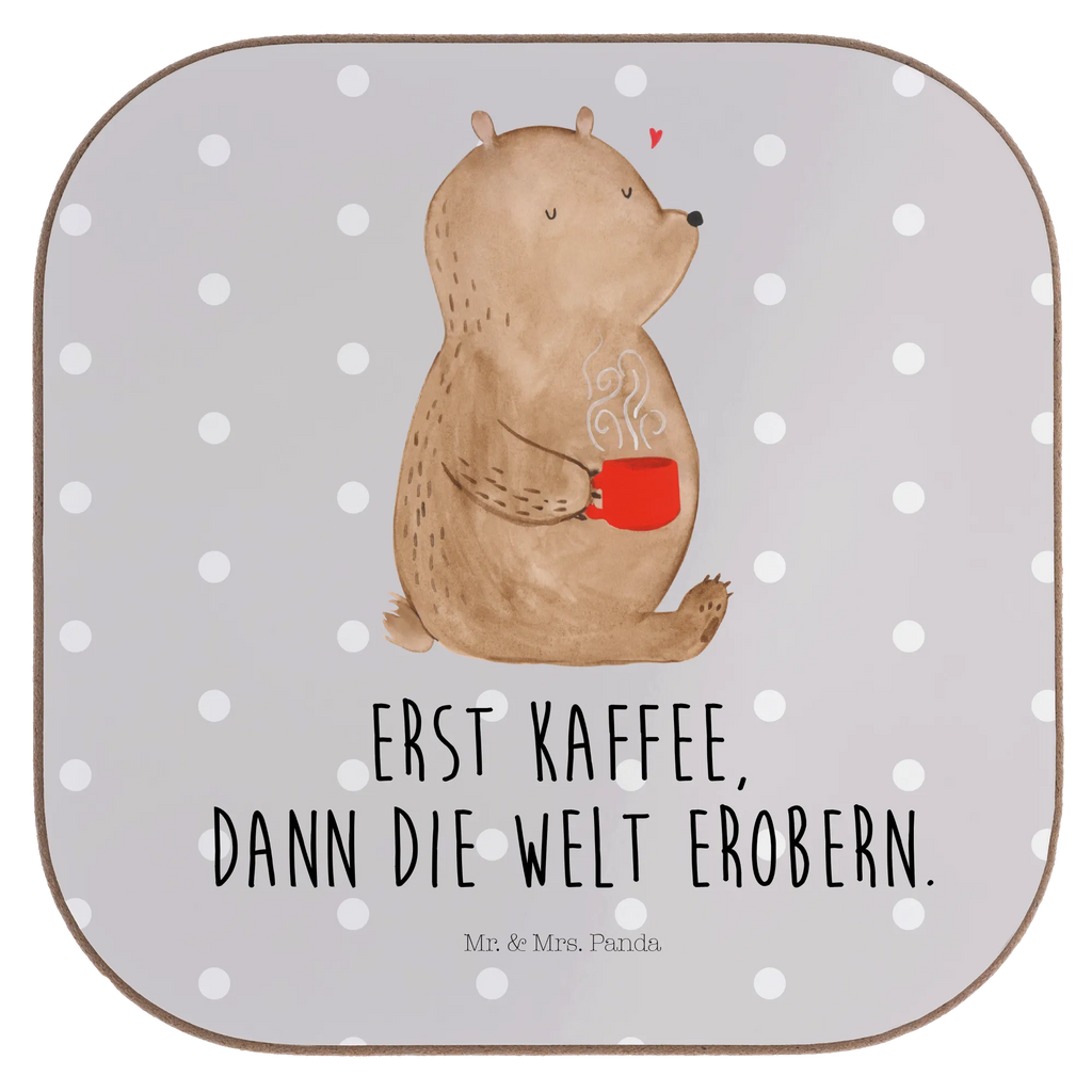 Quadratische Untersetzer Bär Kaffee Untersetzer, Bierdeckel, Glasuntersetzer, Untersetzer Gläser, Getränkeuntersetzer, Untersetzer aus Holz, Untersetzer für Gläser, Korkuntersetzer, Untersetzer Holz, Holzuntersetzer, Tassen Untersetzer, Untersetzer Design, Bär, Teddy, Teddybär, Kaffee, Coffee, Bären, guten Morgen, Morgenroutine, Welt erobern, Welt retten, Motivation