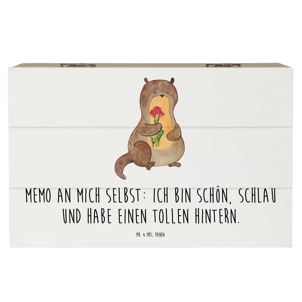 Holzkiste Otter Blumenstrauß Holzkiste, Kiste, Schatzkiste, Truhe, Schatulle, XXL, Erinnerungsbox, Erinnerungskiste, Dekokiste, Aufbewahrungsbox, Geschenkbox, Geschenkdose, Otter, Fischotter, Seeotter, Otter Seeotter See Otter