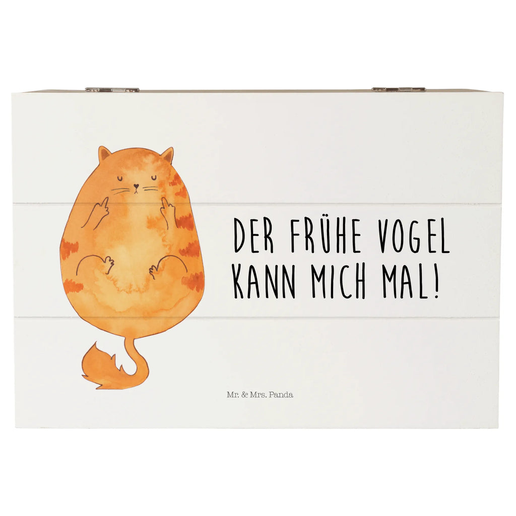 Holzkiste Katze Frühaufsteher Holzkiste, Kiste, Schatzkiste, Truhe, Schatulle, XXL, Erinnerungsbox, Erinnerungskiste, Dekokiste, Aufbewahrungsbox, Geschenkbox, Geschenkdose, Katze, Katzenmotiv, Katzenfan, Katzendeko, Katzenfreund, Katzenliebhaber, Katzenprodukte, Katzenartikel, Katzenaccessoires, Katzensouvenirs, Katzenliebhaberprodukte, Katzenmotive, Der frühe Vogel kann mich mal, Morgenmuffel, Frühaufsteher, Kaffee, Katzen, Kater, Mietze