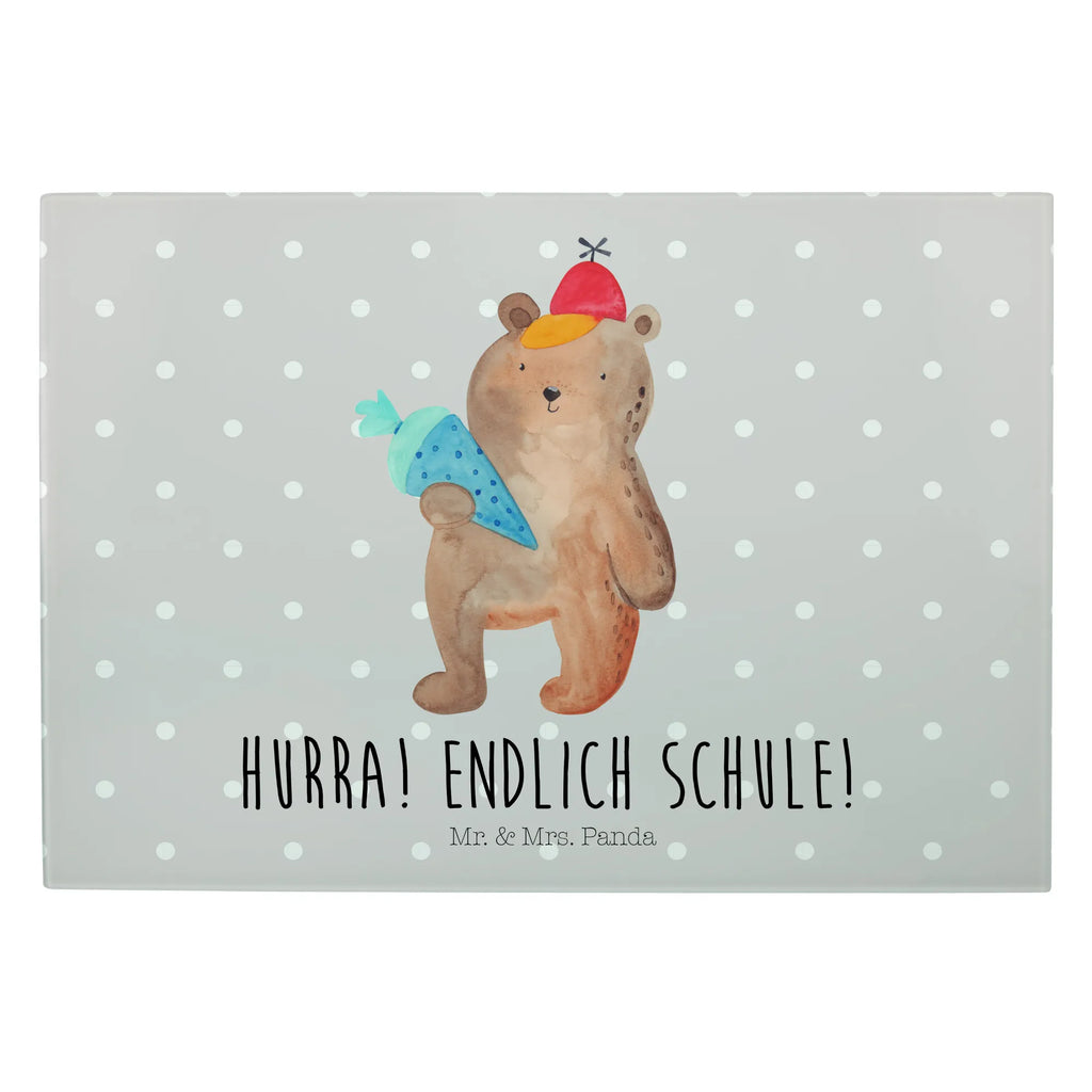 Glasschneidebrett Bär Schultüte Glasschneidebrett, Schneidebrett, Bär, Teddy, Teddybär, Bär Motiv, Schultüte, Erster Schultag Geschenk, Einschulung Geschenk, Schule Geschenk, Grundschule, Schulanfang, Schulbeginn