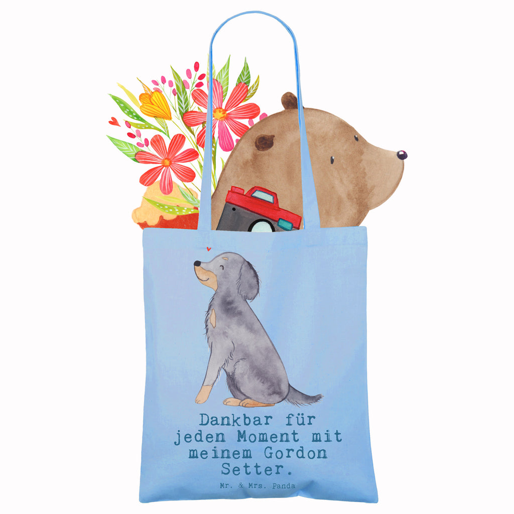 Tragetasche Gordon Setter Moment Beuteltasche, Beutel, Einkaufstasche, Jutebeutel, Stoffbeutel, Hund, Hunderasse, Rassehund, Hundebesitzer, Geschenk, Tierfreund, Schenken, Welpe, Gordon Shetter, Jagdhund