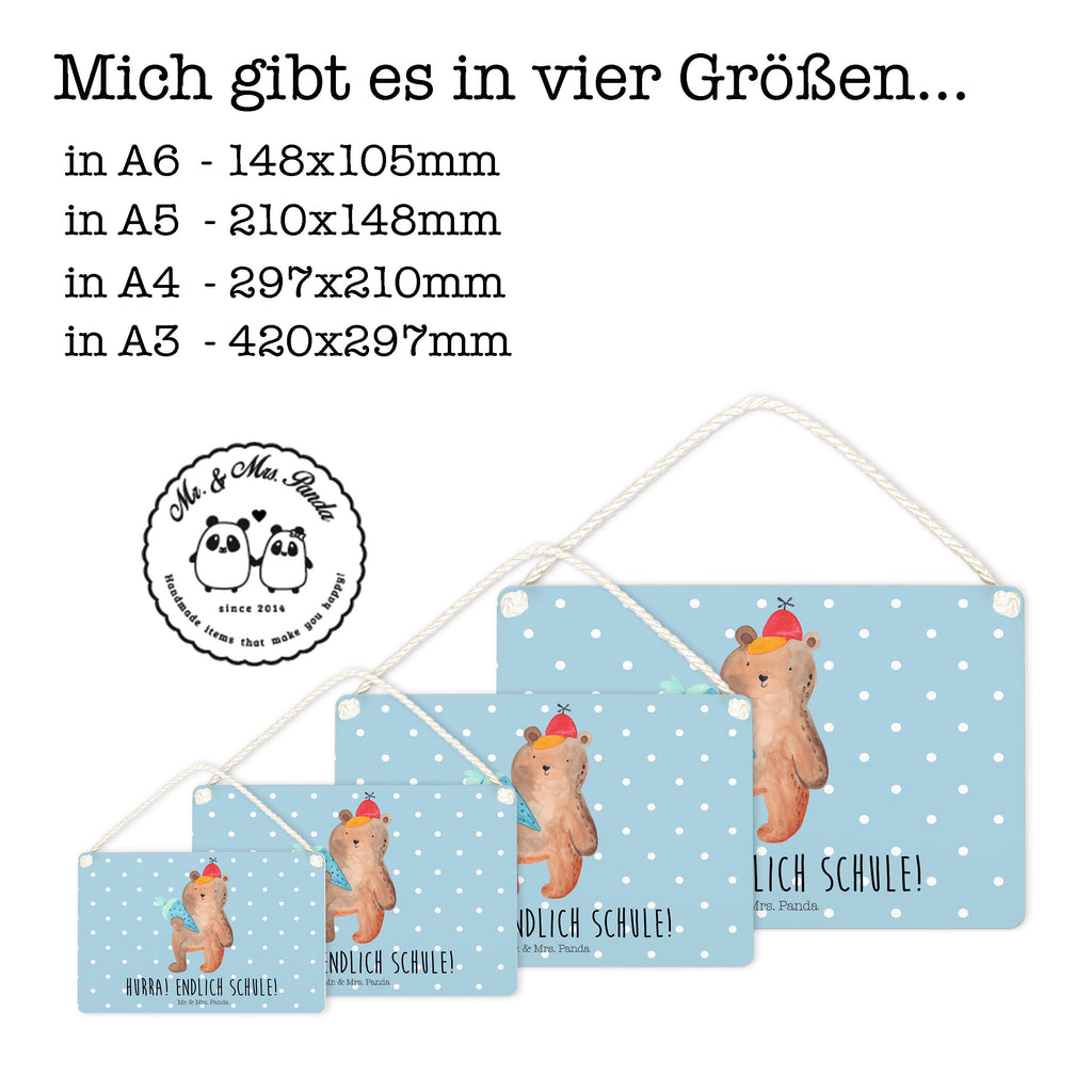 Deko Schild Bär mit Schultüte Dekoschild, Deko Schild, Schild, Tür Schild, Türschild, Holzschild, Wandschild, Wanddeko, Bär, Teddy, Teddybär, Bär Motiv, Schultüte, Erster Schultag Geschenk, Einschulung Geschenk, Schule Geschenk, Grundschule, Schulanfang, Schulbeginn