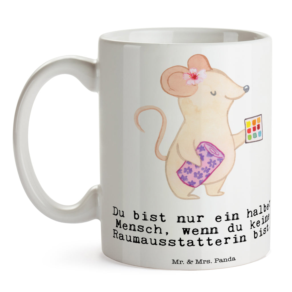 Tasse Raumausstatterin mit Herz Tasse, Kaffeetasse, Teetasse, Becher, Kaffeebecher, Teebecher, Keramiktasse, Porzellantasse, Büro Tasse, Geschenk Tasse, Tasse Sprüche, Tasse Motive, Kaffeetassen, Tasse bedrucken, Designer Tasse, Cappuccino Tassen, Schöne Teetassen, Beruf, Ausbildung, Jubiläum, Abschied, Rente, Kollege, Kollegin, Geschenk, Schenken, Arbeitskollege, Mitarbeiter, Firma, Danke, Dankeschön