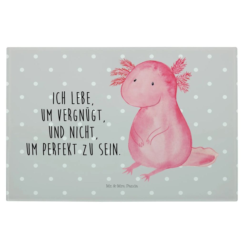 Glasschneidebrett Axolotl null Glasschneidebrett, Schneidebrett, Axolotl, Molch, Axolot, vergnügt, fröhlich, zufrieden, Lebensstil, Weisheit, Lebensweisheit, Liebe, Freundin