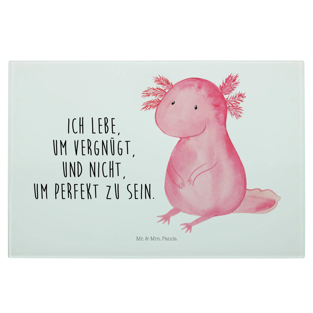 Glasschneidebrett Axolotl null Glasschneidebrett, Schneidebrett, Axolotl, Molch, Axolot, vergnügt, fröhlich, zufrieden, Lebensstil, Weisheit, Lebensweisheit, Liebe, Freundin