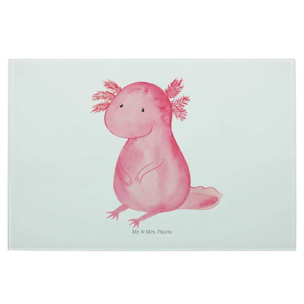 Glasschneidebrett Axolotl null Glasschneidebrett, Schneidebrett, Axolotl, Molch, Axolot, vergnügt, fröhlich, zufrieden, Lebensstil, Weisheit, Lebensweisheit, Liebe, Freundin