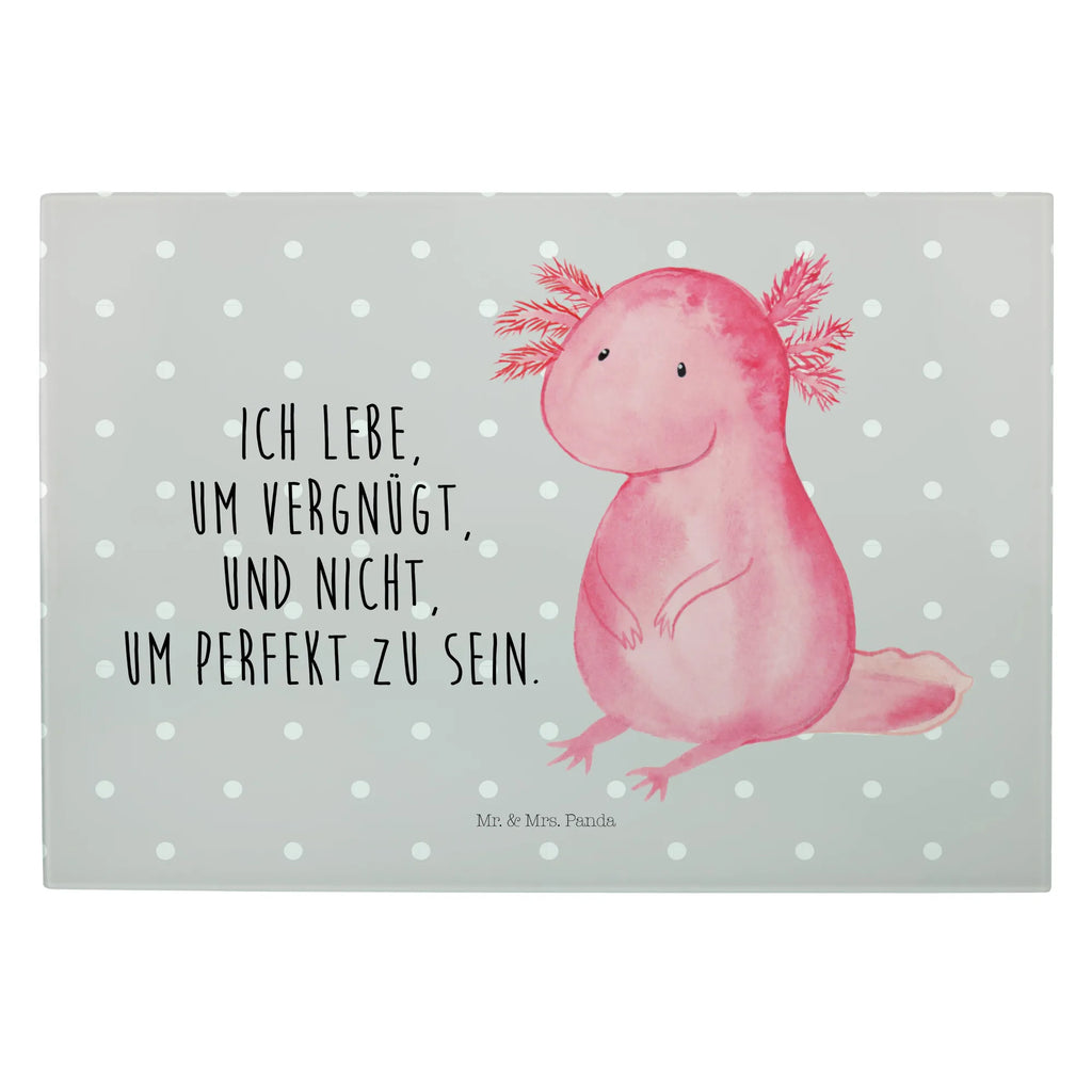 Glasschneidebrett Axolotl null Glasschneidebrett, Schneidebrett, Axolotl, Molch, Axolot, vergnügt, fröhlich, zufrieden, Lebensstil, Weisheit, Lebensweisheit, Liebe, Freundin