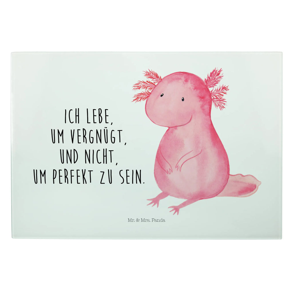 Glasschneidebrett Axolotl null Glasschneidebrett, Schneidebrett, Axolotl, Molch, Axolot, vergnügt, fröhlich, zufrieden, Lebensstil, Weisheit, Lebensweisheit, Liebe, Freundin