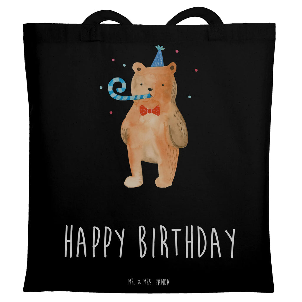 Tragetasche Birthday Bär Beuteltasche, Beutel, Einkaufstasche, Jutebeutel, Stoffbeutel, Tasche, Shopper, Umhängetasche, Strandtasche, Schultertasche, Stofftasche, Tragetasche, Badetasche, Jutetasche, Einkaufstüte, Laptoptasche, Bär, Teddy, Teddybär, Happy Birthday, Alles Gute, Glückwunsch, Geburtstag