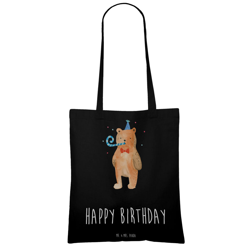 Tragetasche Birthday Bär Beuteltasche, Beutel, Einkaufstasche, Jutebeutel, Stoffbeutel, Tasche, Shopper, Umhängetasche, Strandtasche, Schultertasche, Stofftasche, Tragetasche, Badetasche, Jutetasche, Einkaufstüte, Laptoptasche, Bär, Teddy, Teddybär, Happy Birthday, Alles Gute, Glückwunsch, Geburtstag