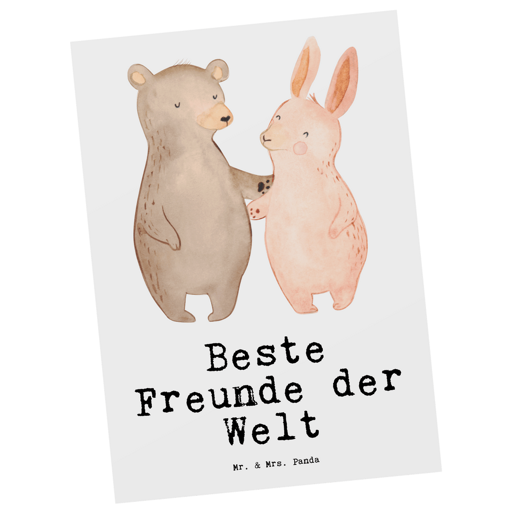 Postkarte Hase Beste Freunde der Welt Postkarte, Karte, Geschenkkarte, Grußkarte, Einladung, Ansichtskarte, Geburtstagskarte, Einladungskarte, Dankeskarte, für, Dankeschön, Geschenk, Schenken, Geburtstag, Geburtstagsgeschenk, Geschenkidee, Danke, Bedanken, Mitbringsel, Freude machen, Geschenktipp, Freunde, best friends, Freundschaft, Freundin, Freund, Clique, Kumpel, bae, bff