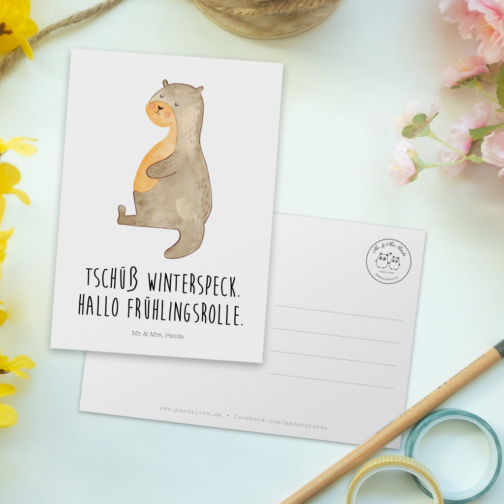 Postkarte Otter Bauch Postkarte, Karte, Geschenkkarte, Grußkarte, Einladung, Ansichtskarte, Geburtstagskarte, Einladungskarte, Dankeskarte, Ansichtskarten, Einladung Geburtstag, Einladungskarten Geburtstag, Otter, Fischotter, Seeotter, Otter Seeotter See Otter