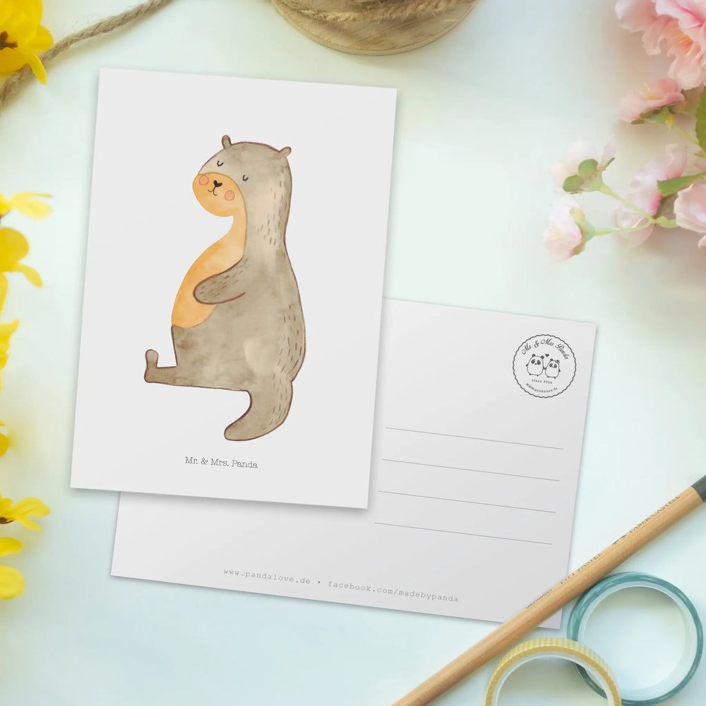 Postkarte Otter Bauch Postkarte, Karte, Geschenkkarte, Grußkarte, Einladung, Ansichtskarte, Geburtstagskarte, Einladungskarte, Dankeskarte, Ansichtskarten, Einladung Geburtstag, Einladungskarten Geburtstag, Otter, Fischotter, Seeotter, Otter Seeotter See Otter