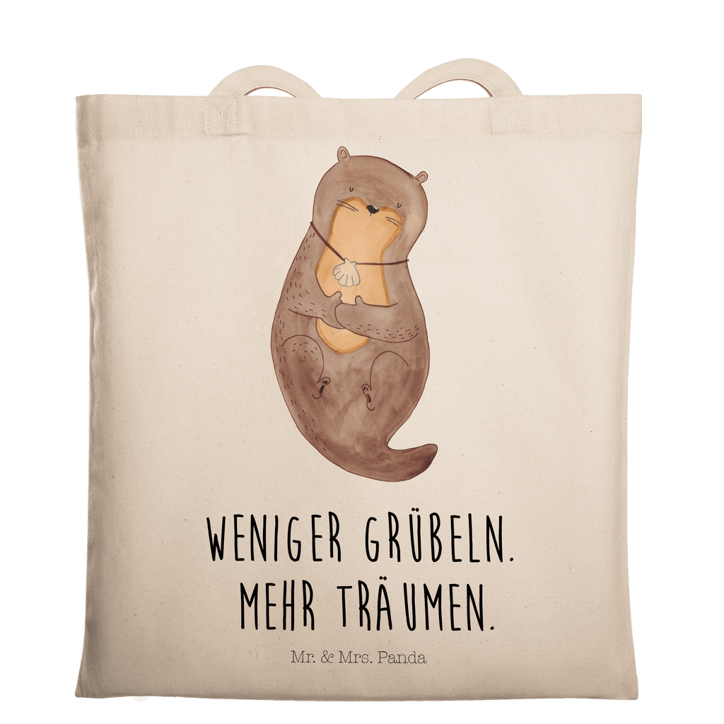 Tragetasche Otter Muschel Beuteltasche, Beutel, Einkaufstasche, Jutebeutel, Stoffbeutel, Tasche, Shopper, Umhängetasche, Strandtasche, Schultertasche, Stofftasche, Tragetasche, Badetasche, Jutetasche, Einkaufstüte, Laptoptasche, Otter, Fischotter, Seeotter, Otterliebe, grübeln, träumen, Motivation, Tagträumen, Büro