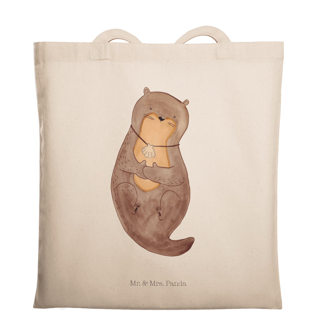 Tragetasche Otter Muschel Beuteltasche, Beutel, Einkaufstasche, Jutebeutel, Stoffbeutel, Tasche, Shopper, Umhängetasche, Strandtasche, Schultertasche, Stofftasche, Tragetasche, Badetasche, Jutetasche, Einkaufstüte, Laptoptasche, Otter, Fischotter, Seeotter, Otterliebe, grübeln, träumen, Motivation, Tagträumen, Büro