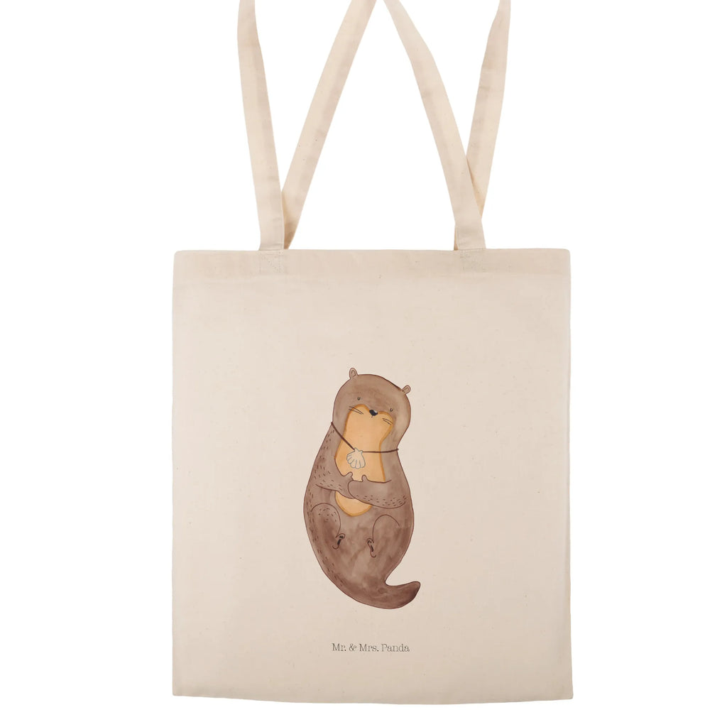 Tragetasche Otter Muschel Beuteltasche, Beutel, Einkaufstasche, Jutebeutel, Stoffbeutel, Tasche, Shopper, Umhängetasche, Strandtasche, Schultertasche, Stofftasche, Tragetasche, Badetasche, Jutetasche, Einkaufstüte, Laptoptasche, Otter, Fischotter, Seeotter, Otterliebe, grübeln, träumen, Motivation, Tagträumen, Büro