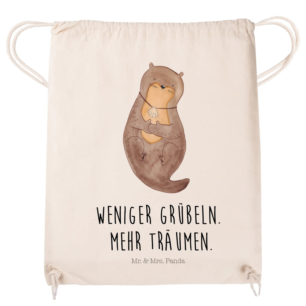 Sportbeutel Otter Muschel Sportbeutel, Turnbeutel, Beutel, Sporttasche, Tasche, Stoffbeutel, Sportbeutel Kinder, Gymsack, Beutel Rucksack, Kleine Sporttasche, Sportzubehör, Turnbeutel Baumwolle, Otter, Fischotter, Seeotter, Otterliebe, grübeln, träumen, Motivation, Tagträumen, Büro