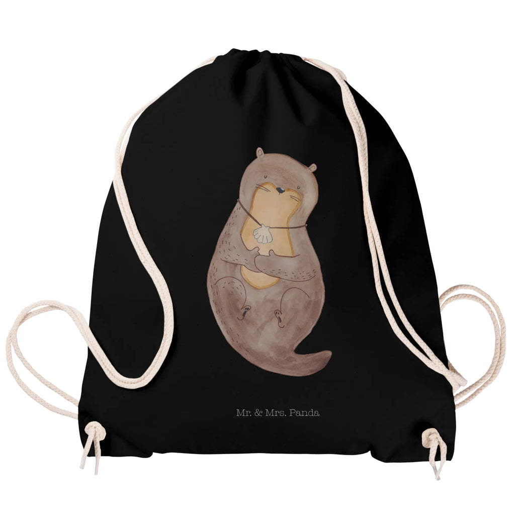 Sportbeutel Otter Muschel Sportbeutel, Turnbeutel, Beutel, Sporttasche, Tasche, Stoffbeutel, Sportbeutel Kinder, Gymsack, Beutel Rucksack, Kleine Sporttasche, Sportzubehör, Turnbeutel Baumwolle, Otter, Fischotter, Seeotter, Otterliebe, grübeln, träumen, Motivation, Tagträumen, Büro