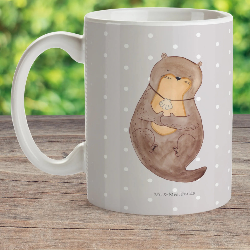 Kindertasse Otter Muschel Kindertasse, Kinder Tasse, Kunststoff Tasse, Kindergarten Tasse, Trinkbecher, Camping Becher, Kaffeetasse, Kunststoffbecher, Kindergartenbecher, Outdoorgeschirr, Kunststoffgeschirr, Reisebecher, Reisetasse, Kinderbecher, Bruchfeste Tasse, Bruchsichere Tasse, Plastik Tasse, Plastiktasse, Otter, Fischotter, Seeotter, Otterliebe, grübeln, träumen, Motivation, Tagträumen, Büro