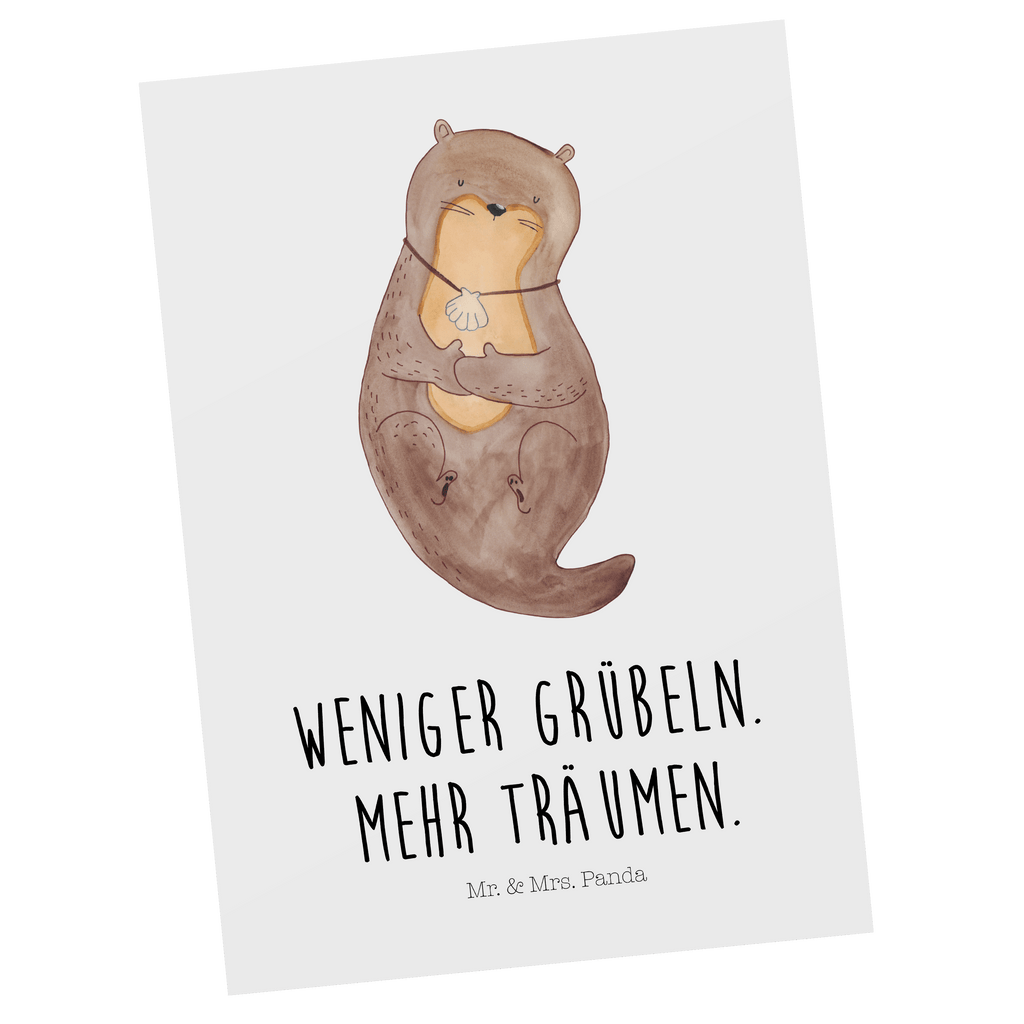 Postkarte Otter Muschel Postkarte, Karte, Geschenkkarte, Grußkarte, Einladung, Ansichtskarte, Geburtstagskarte, Einladungskarte, Dankeskarte, Ansichtskarten, Einladung Geburtstag, Einladungskarten Geburtstag, Otter, Fischotter, Seeotter, Otterliebe, grübeln, träumen, Motivation, Tagträumen, Büro