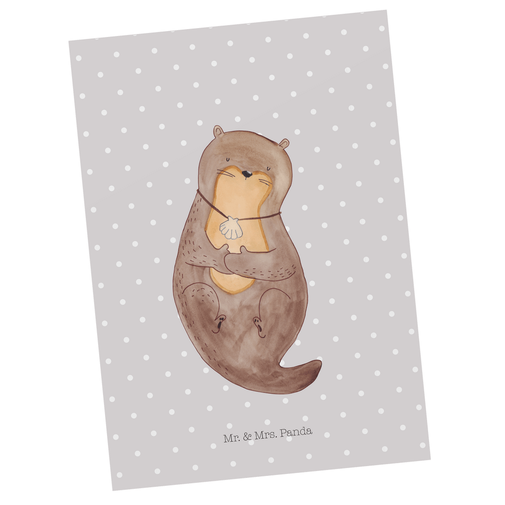 Postkarte Otter Muschel Postkarte, Karte, Geschenkkarte, Grußkarte, Einladung, Ansichtskarte, Geburtstagskarte, Einladungskarte, Dankeskarte, Ansichtskarten, Einladung Geburtstag, Einladungskarten Geburtstag, Otter, Fischotter, Seeotter, Otterliebe, grübeln, träumen, Motivation, Tagträumen, Büro