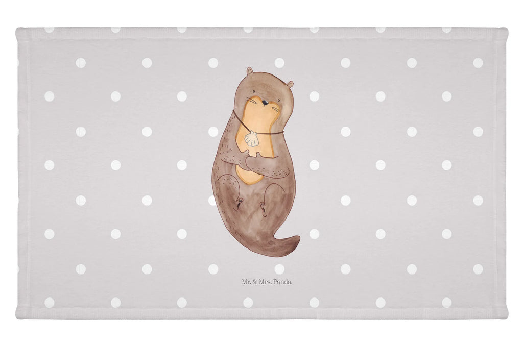 Handtuch Otter Muschel Handtuch, Badehandtuch, Badezimmer, Handtücher, groß, Kinder, Baby, Otter, Fischotter, Seeotter, Otterliebe, grübeln, träumen, Motivation, Tagträumen, Büro