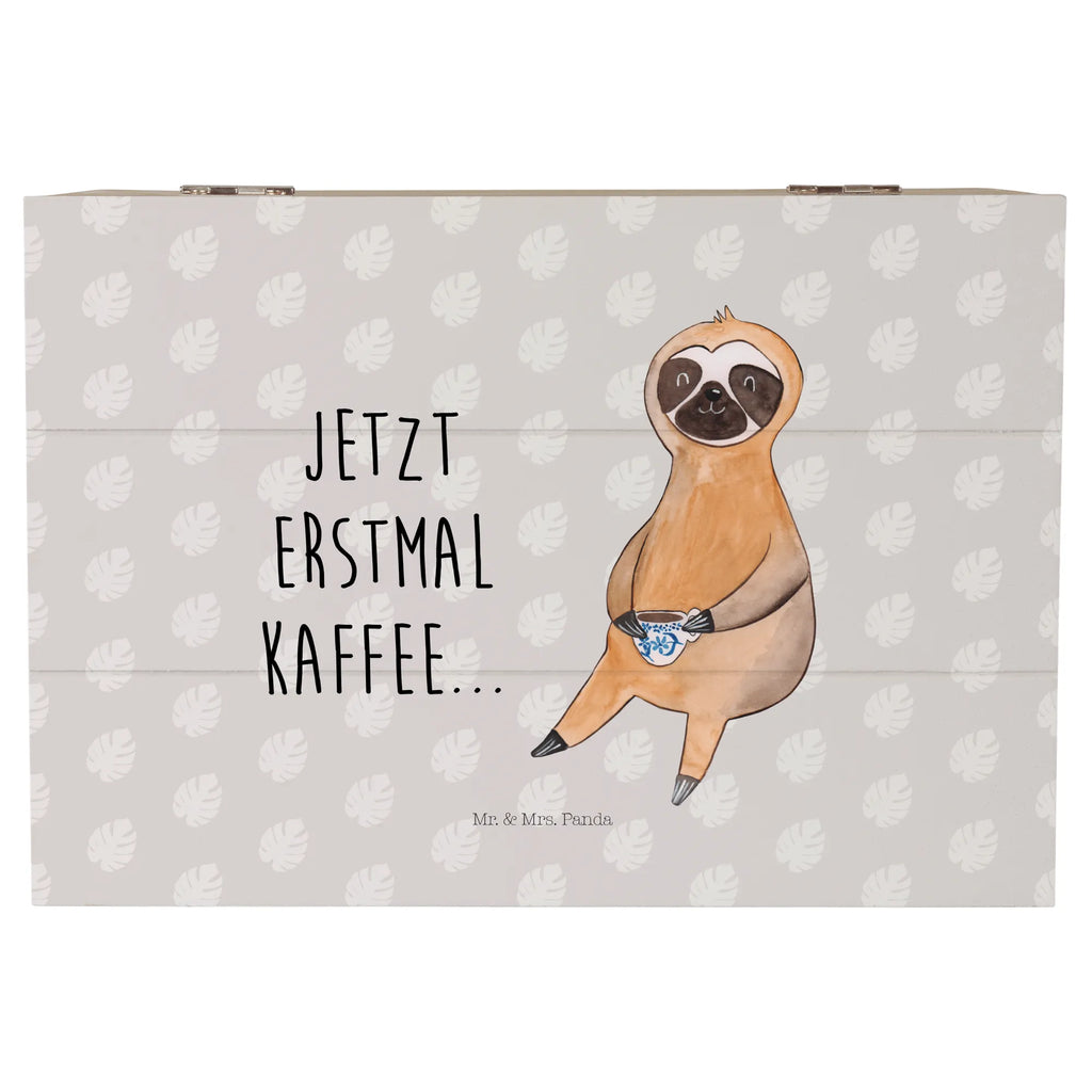 Holzkiste Faultier Kaffee Holzkiste, Kiste, Schatzkiste, Truhe, Schatulle, XXL, Erinnerungsbox, Erinnerungskiste, Dekokiste, Aufbewahrungsbox, Geschenkbox, Geschenkdose, Faultier, Faultier Geschenk, Faultier Deko, Faultiere, faul, Lieblingstier, Kaffee, erster Kaffee, Morgenmuffel, Frühaufsteher, Kaffeetasse, Genießer, Coffee, Kaffeegetränk