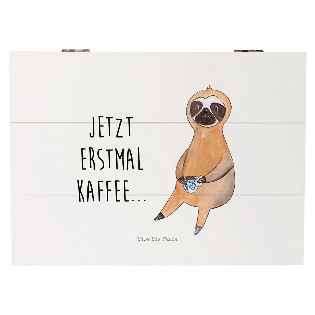 Holzkiste Faultier Kaffee Holzkiste, Kiste, Schatzkiste, Truhe, Schatulle, XXL, Erinnerungsbox, Erinnerungskiste, Dekokiste, Aufbewahrungsbox, Geschenkbox, Geschenkdose, Faultier, Faultier Geschenk, Faultier Deko, Faultiere, faul, Lieblingstier, Kaffee, erster Kaffee, Morgenmuffel, Frühaufsteher, Kaffeetasse, Genießer, Coffee, Kaffeegetränk