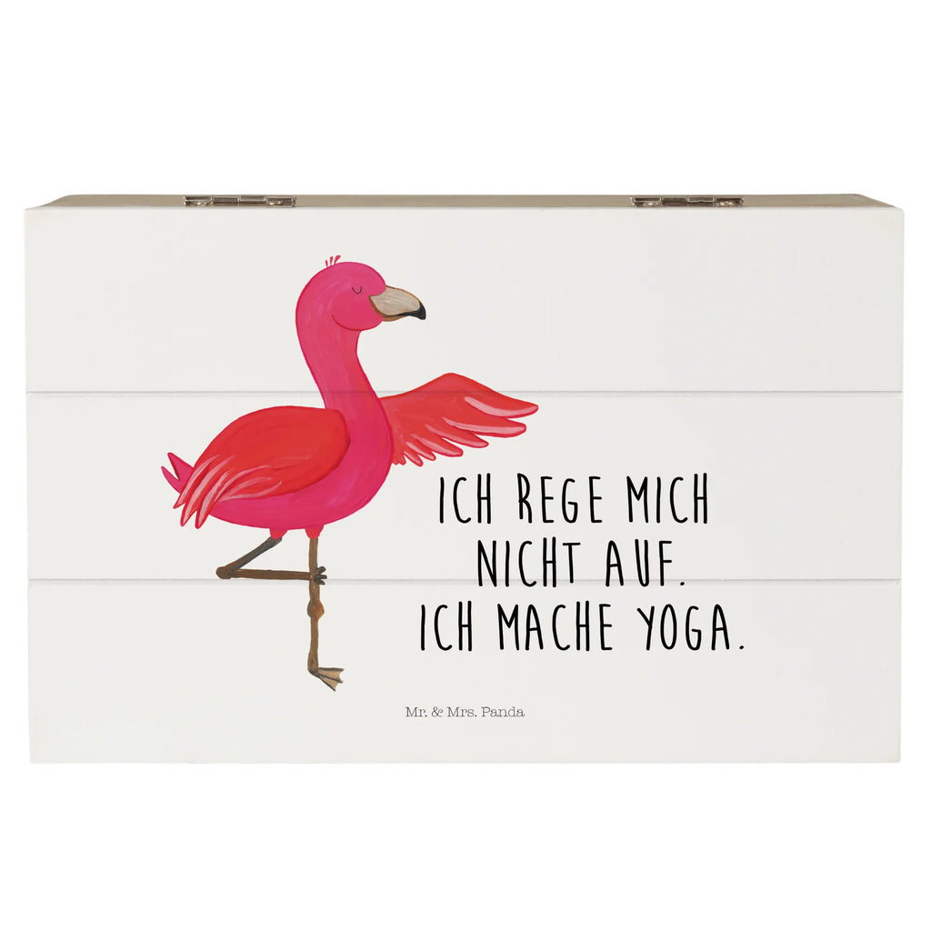 Holzkiste Flamingo Yoga Holzkiste, Kiste, Schatzkiste, Truhe, Schatulle, XXL, Erinnerungsbox, Erinnerungskiste, Dekokiste, Aufbewahrungsbox, Geschenkbox, Geschenkdose, Flamingo, Vogel, Yoga, Namaste, Achtsamkeit, Yoga-Übung, Entspannung, Ärger, Aufregen, Tiefenentspannung