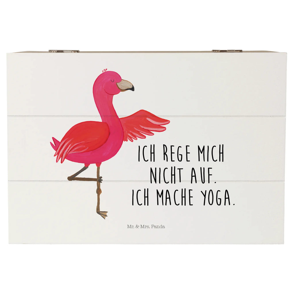 Holzkiste Flamingo Yoga Holzkiste, Kiste, Schatzkiste, Truhe, Schatulle, XXL, Erinnerungsbox, Erinnerungskiste, Dekokiste, Aufbewahrungsbox, Geschenkbox, Geschenkdose, Flamingo, Vogel, Yoga, Namaste, Achtsamkeit, Yoga-Übung, Entspannung, Ärger, Aufregen, Tiefenentspannung