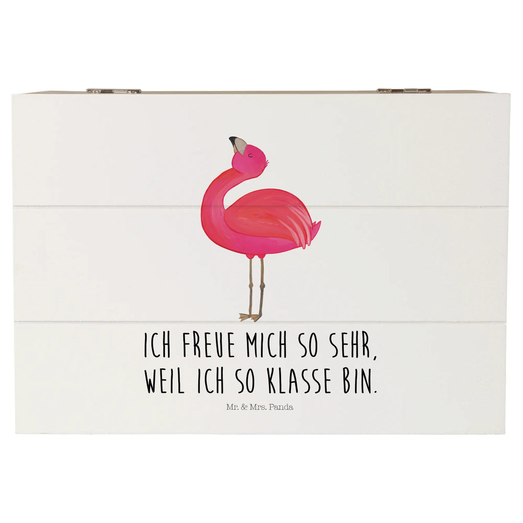 Holzkiste Flamingo Stolz Holzkiste, Kiste, Schatzkiste, Truhe, Schatulle, XXL, Erinnerungsbox, Erinnerungskiste, Dekokiste, Aufbewahrungsbox, Geschenkbox, Geschenkdose, Flamingo, stolz, Freude, Selbstliebe, Selbstakzeptanz, Freundin, beste Freundin, Tochter, Mama, Schwester