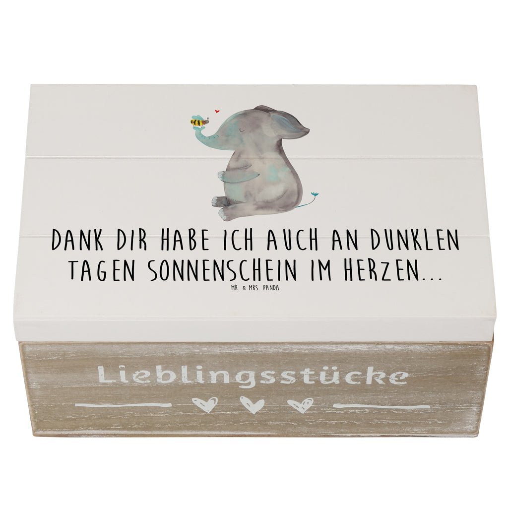 Holzkiste Elefant & Biene Holzkiste, Kiste, Schatzkiste, Truhe, Schatulle, XXL, Erinnerungsbox, Erinnerungskiste, Dekokiste, Aufbewahrungsbox, Geschenkbox, Geschenkdose, Tiermotive, Gute Laune, lustige Sprüche, Tiere, Elefant, Biene, Liebe, Liebesbeweis, Jahrestag, Liebesgeschenk, Heiratsantrag, Hochzeitsgeschenk, Liebesspruch