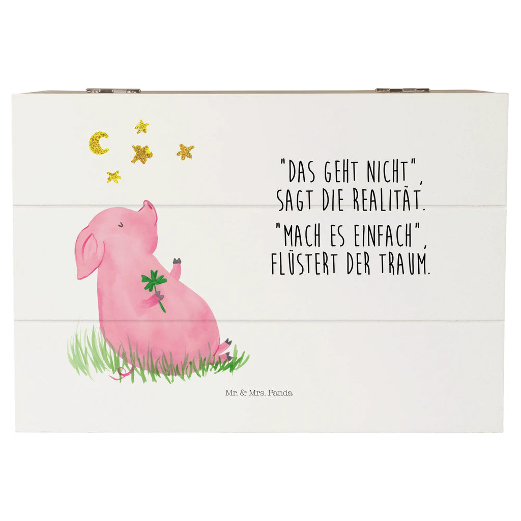 Holzkiste Schwein Glück Holzkiste, Kiste, Schatzkiste, Truhe, Schatulle, XXL, Erinnerungsbox, Erinnerungskiste, Dekokiste, Aufbewahrungsbox, Geschenkbox, Geschenkdose, Tiermotive, Gute Laune, lustige Sprüche, Tiere, Glücksschwein. Glück, Schwein, Schweinchen, Sterne, Sernchen, Ziele, Träume, Motivation, Glücksbringer