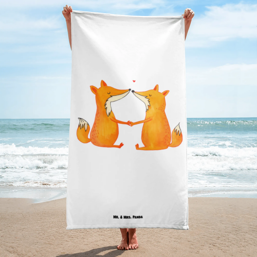 XL Badehandtuch Füchse Liebe Handtuch, Badetuch, Duschtuch, Strandtuch, Saunatuch, Fuchs, Füchse, Fox, Liebe, Liebespaar, Paar, Partner, Freundin, Freund, Ehe, Verlobte, Ehemann, Ehefrau, Liebesbeweis