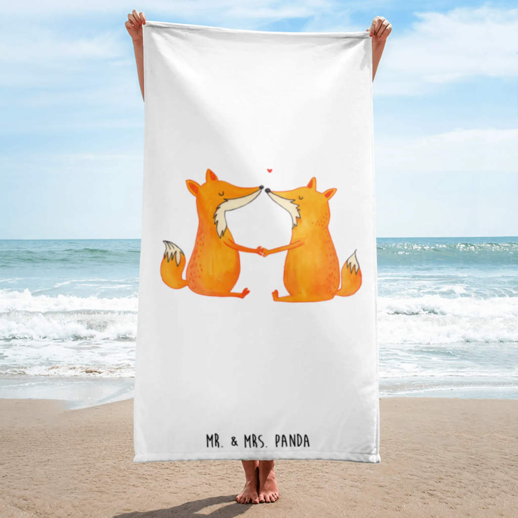 XL Badehandtuch Füchse Liebe Handtuch, Badetuch, Duschtuch, Strandtuch, Saunatuch, Fuchs, Füchse, Fox, Liebe, Liebespaar, Paar, Partner, Freundin, Freund, Ehe, Verlobte, Ehemann, Ehefrau, Liebesbeweis