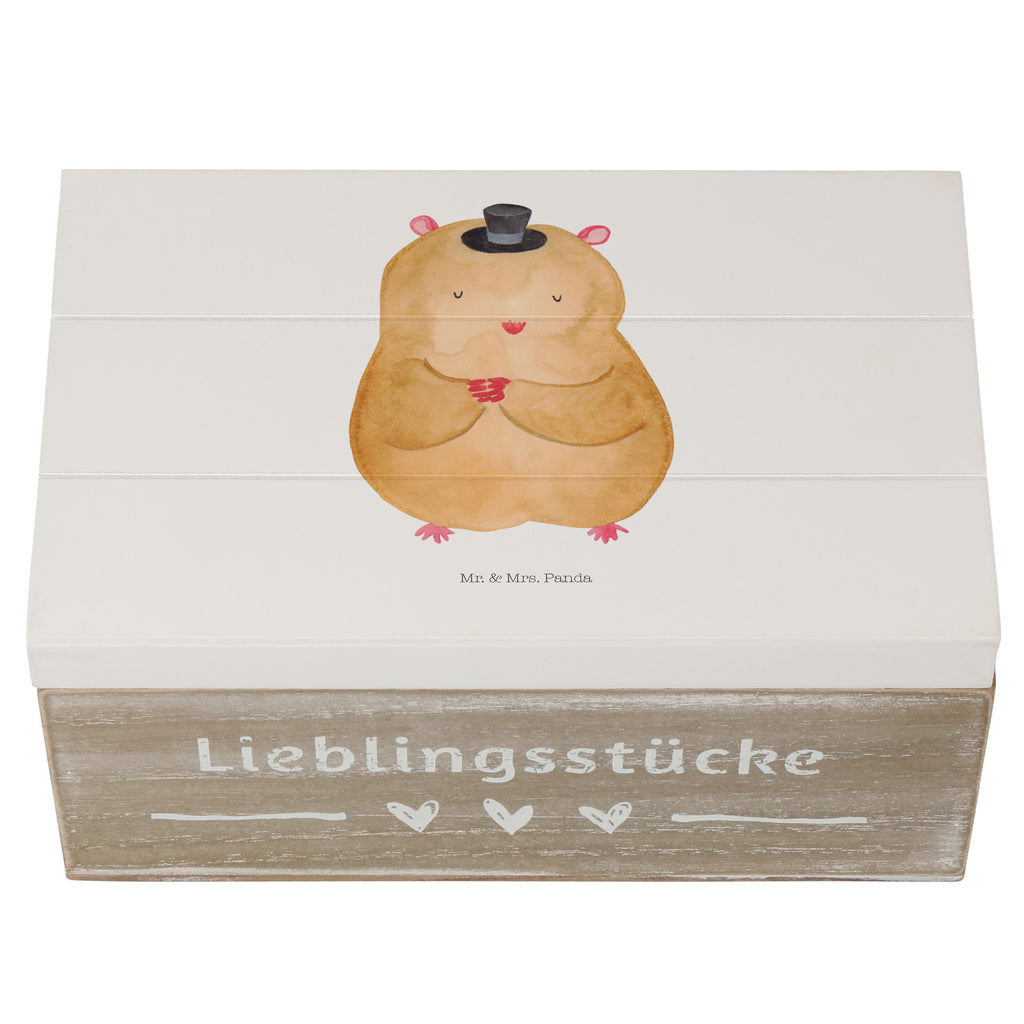 Holzkiste Hamster Hut Holzkiste, Kiste, Schatzkiste, Truhe, Schatulle, XXL, Erinnerungsbox, Erinnerungskiste, Dekokiste, Aufbewahrungsbox, Geschenkbox, Geschenkdose, Tiermotive, Gute Laune, lustige Sprüche, Tiere, Hamster, Hut, Magier, Zylinder, Zwerghamster, Zauberer