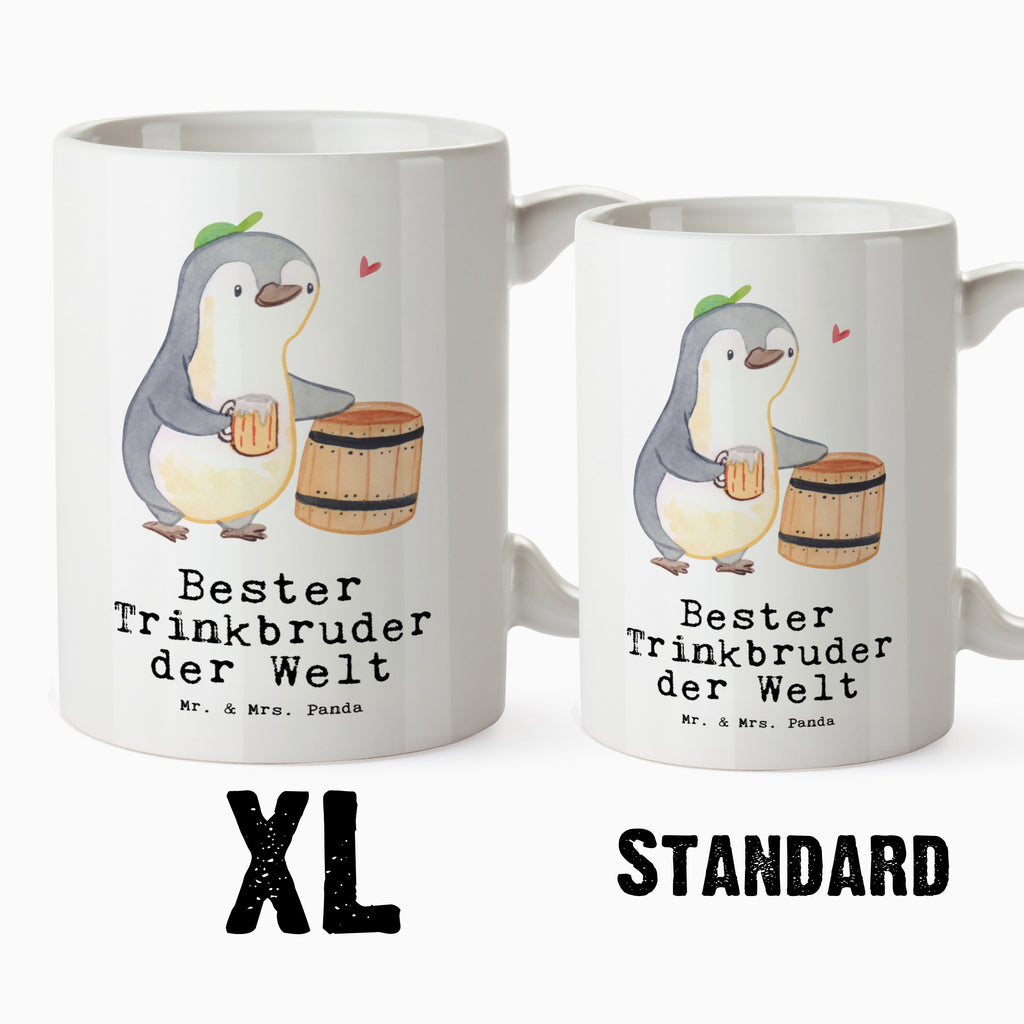 XL Tasse Pinguin Bester Trinkbruder der Welt XL Tasse, Große Tasse, Grosse Kaffeetasse, XL Becher, XL Teetasse, spülmaschinenfest, Jumbo Tasse, Groß, für, Dankeschön, Geschenk, Schenken, Geburtstag, Geburtstagsgeschenk, Geschenkidee, Danke, Bedanken, Mitbringsel, Freude machen, Geschenktipp, Trinkbruder, Trinkkumpel, Kumpel, Saufkumpane, Kumpane, Trinken, Party, Kleinigkeit