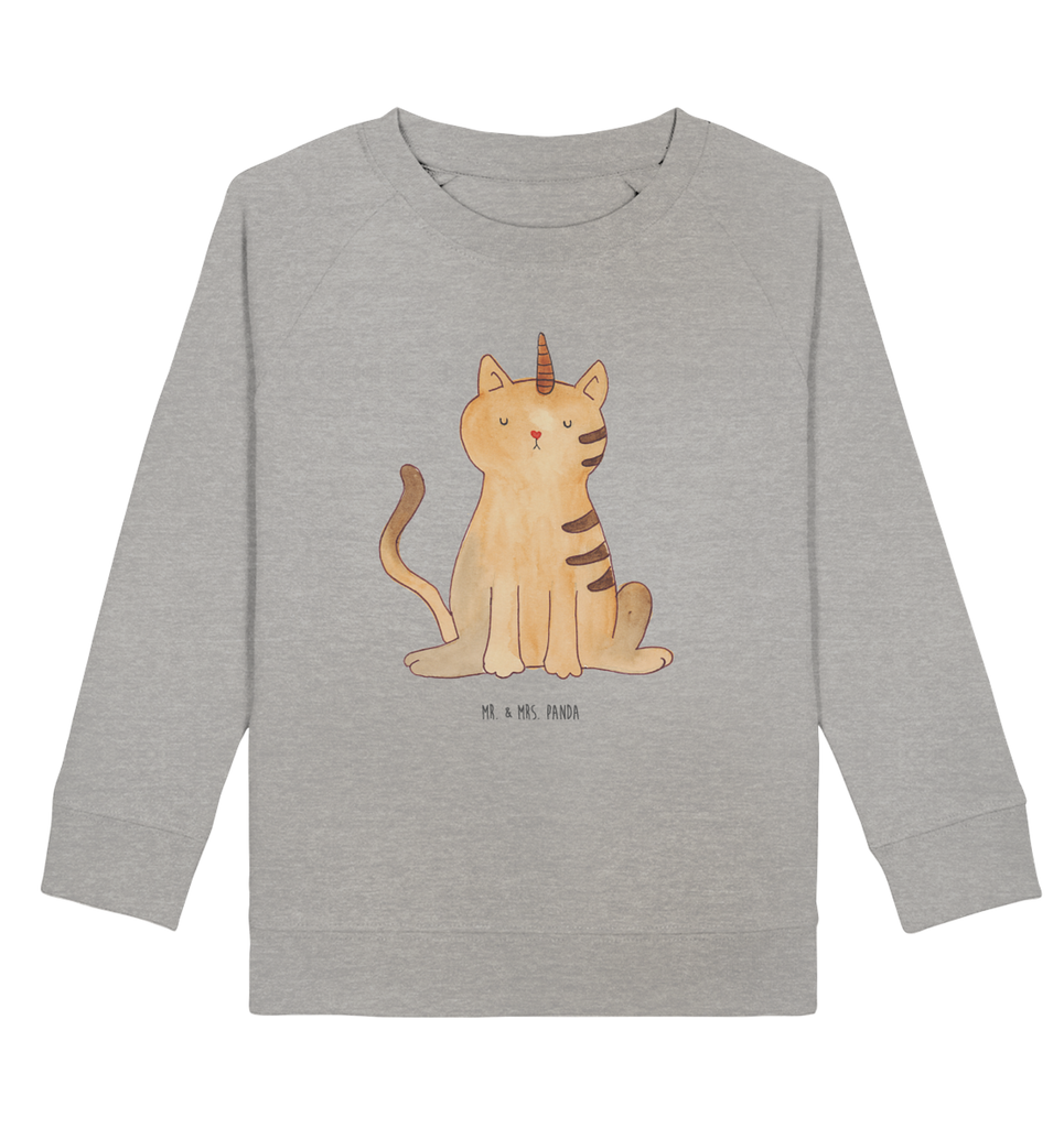 Organic Kinder Pullover Einhorn Katze Kinder Pullover, Kinder Sweatshirt, Jungen, Mädchen, Einhorn, Einhörner, Einhorn Deko, Pegasus, Unicorn, Katzer, Mieze, Regenbogen, Glitzer, Einhornpower, Erwachsenwerden, Katze, Katzenhorn, Einhornkatze, Kittyhorn