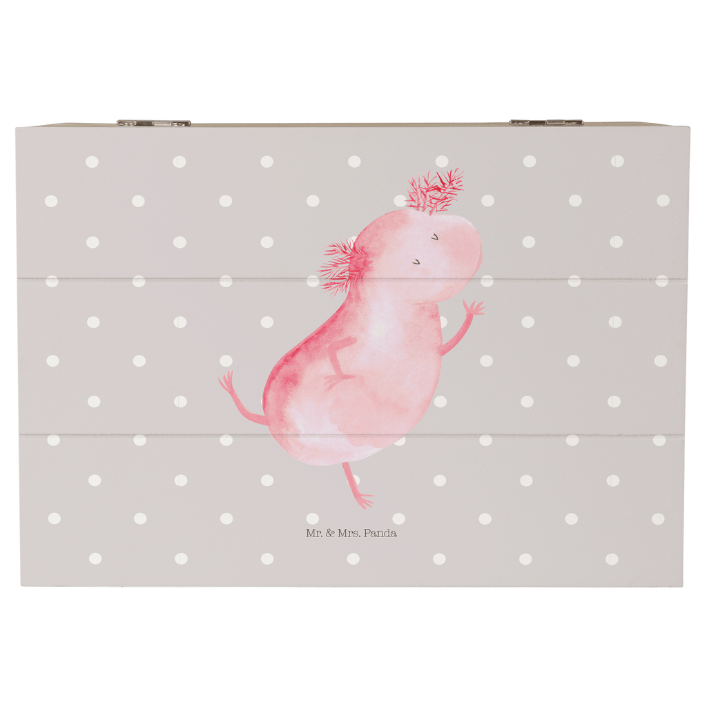 Holzkiste Axolotl Tanzen Holzkiste, Kiste, Schatzkiste, Truhe, Schatulle, XXL, Erinnerungsbox, Erinnerungskiste, Dekokiste, Aufbewahrungsbox, Geschenkbox, Geschenkdose, Axolotl, Molch, Axolot, Schwanzlurch, Lurch, Lurche, Dachschaden, Sterne, verrückt, Freundin, beste Freundin