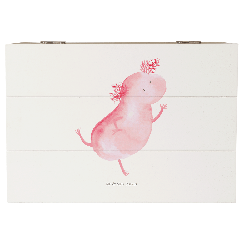 Holzkiste Axolotl Tanzen Holzkiste, Kiste, Schatzkiste, Truhe, Schatulle, XXL, Erinnerungsbox, Erinnerungskiste, Dekokiste, Aufbewahrungsbox, Geschenkbox, Geschenkdose, Axolotl, Molch, Axolot, Schwanzlurch, Lurch, Lurche, Dachschaden, Sterne, verrückt, Freundin, beste Freundin