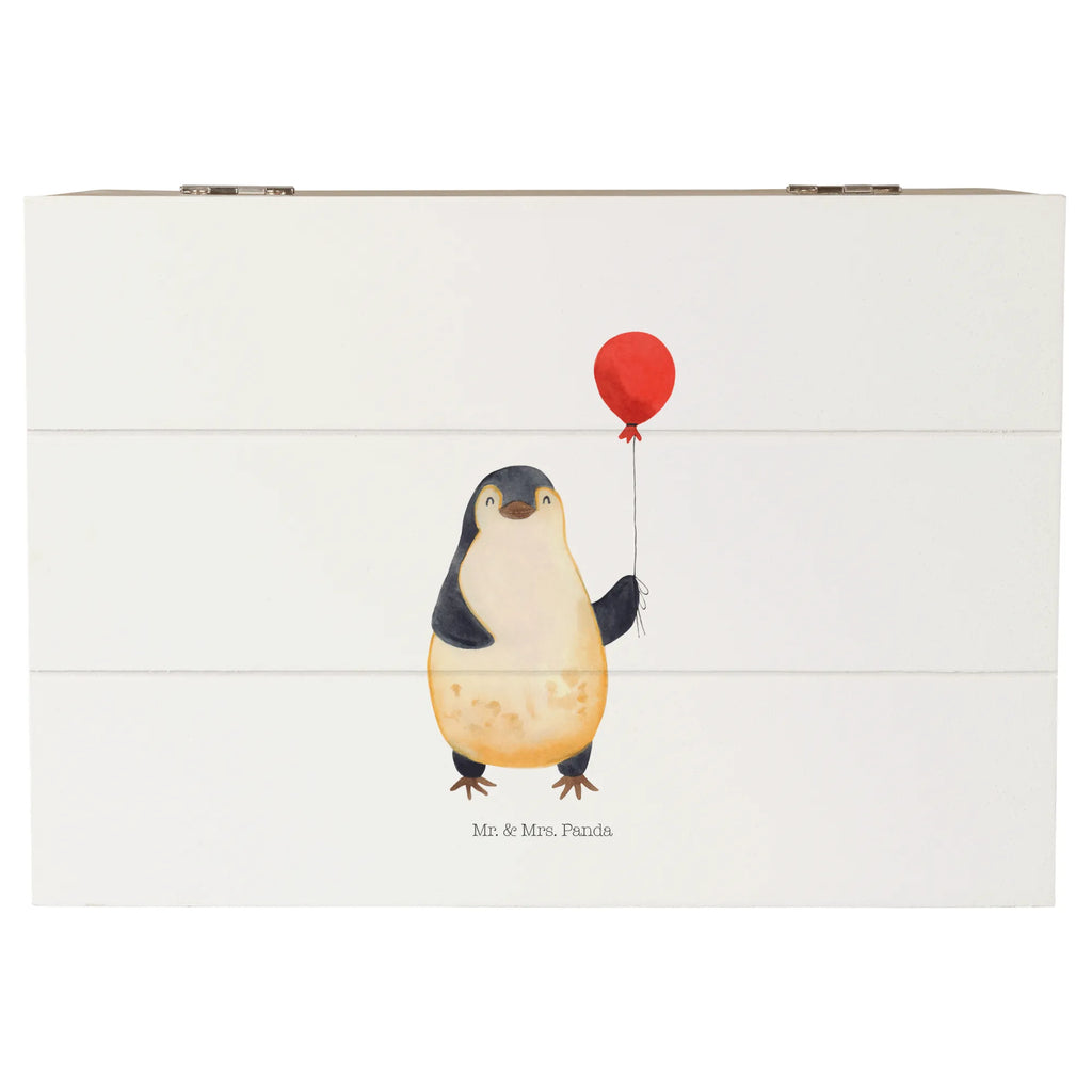 Holzkiste Pinguin Luftballon Holzkiste, Kiste, Schatzkiste, Truhe, Schatulle, XXL, Erinnerungsbox, Erinnerungskiste, Dekokiste, Aufbewahrungsbox, Geschenkbox, Geschenkdose, Pinguin, Pinguine, Luftballon, Tagträume, Lebenslust, Geschenk Freundin, Geschenkidee, beste Freundin, Motivation, Neustart, neues Leben, Liebe, Glück