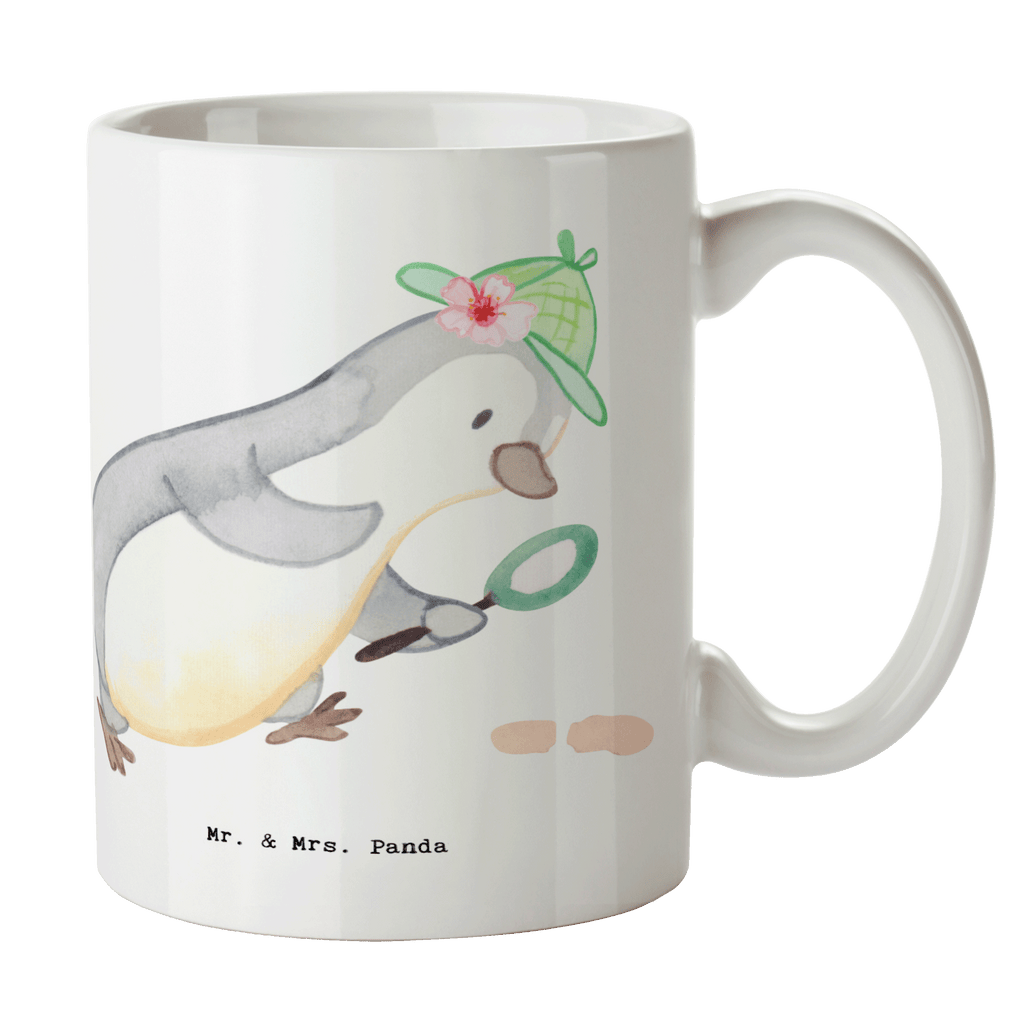 Tasse Detektivin mit Herz Tasse, Kaffeetasse, Teetasse, Becher, Kaffeebecher, Teebecher, Keramiktasse, Porzellantasse, Büro Tasse, Geschenk Tasse, Tasse Sprüche, Tasse Motive, Kaffeetassen, Tasse bedrucken, Designer Tasse, Cappuccino Tassen, Schöne Teetassen, Beruf, Ausbildung, Jubiläum, Abschied, Rente, Kollege, Kollegin, Geschenk, Schenken, Arbeitskollege, Mitarbeiter, Firma, Danke, Dankeschön, Detektivin, Ermittlerin, Agentin, Privatdetektei, Berufsdetektivin, Wirtschaftsdetektei, Detektivausbildung, Spurensuche